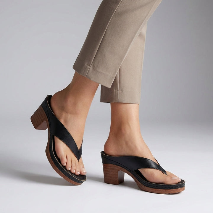 Quinn | Women's Block Heel Thong Sandals