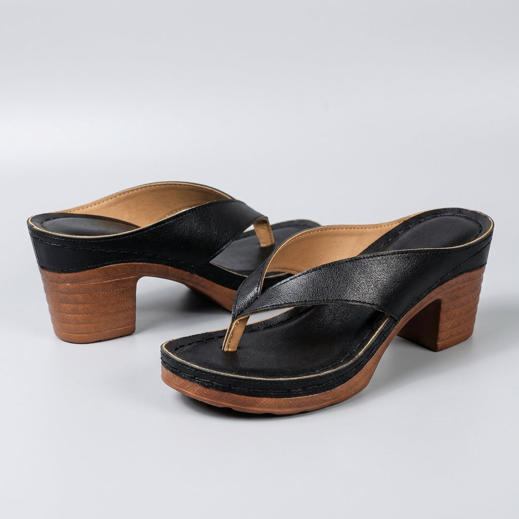 Quinn | Women's Block Heel Thong Sandals