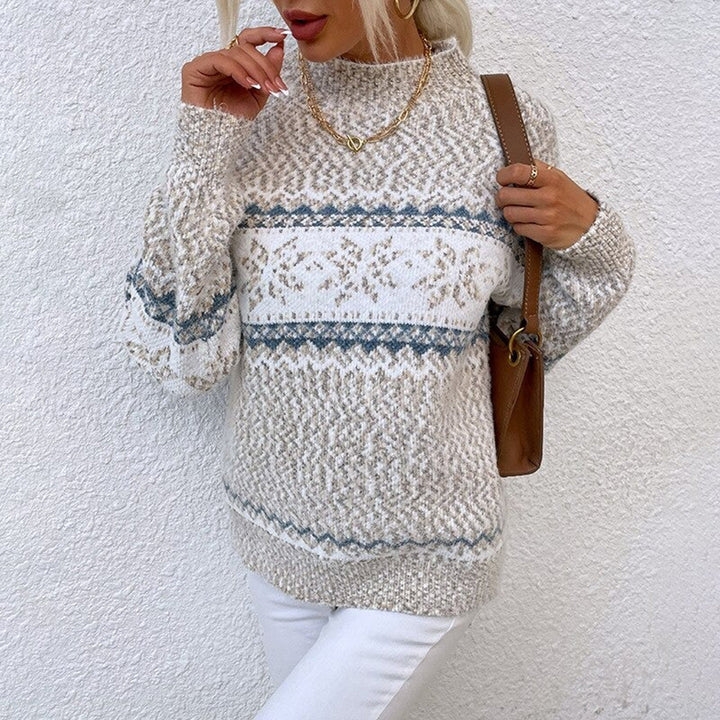 Women's Relaxed Snowflake Knit Sweater