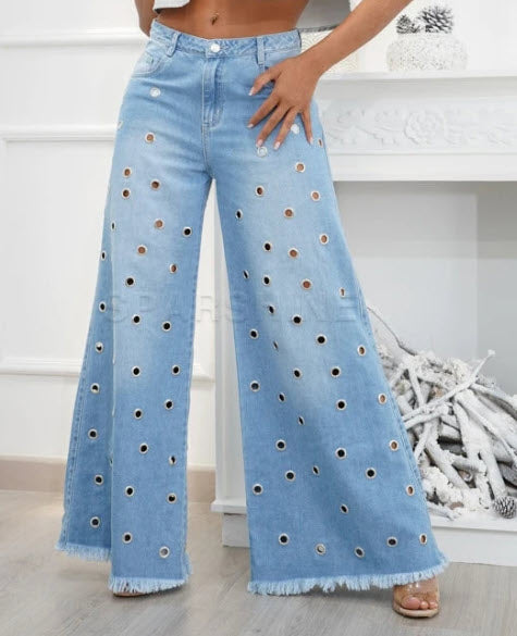 Leona | Women's Retro High-Rise Flared Jeans