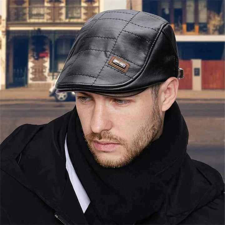 Retro | Men's Leather Beret Hat