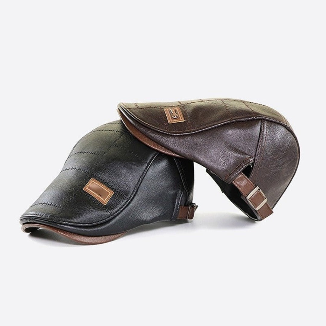 Retro | Men's Leather Beret Hat