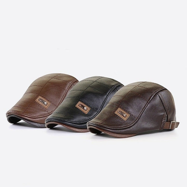 Retro | Men's Leather Beret Hat