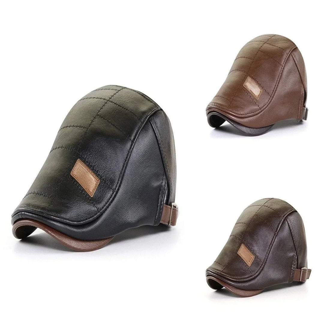 Retro | Men's Leather Beret Hat