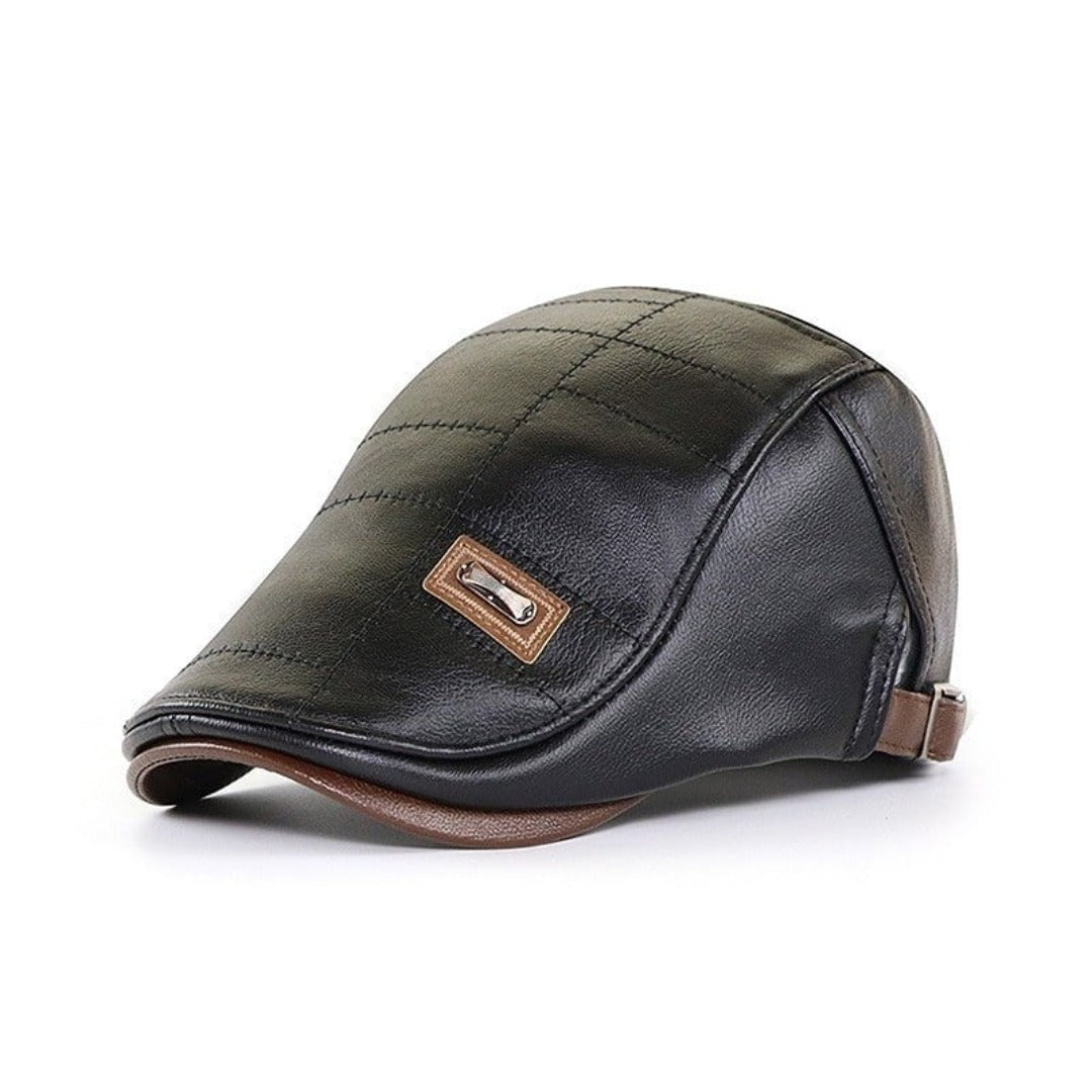 Retro | Men's Leather Beret Hat