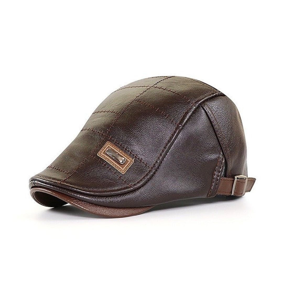 Retro | Men's Leather Beret Hat