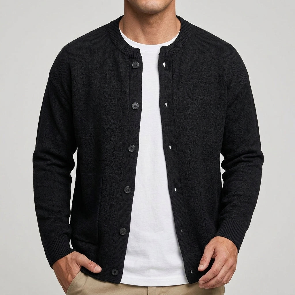 Men's Button-Front Knit Cardigan Sweater