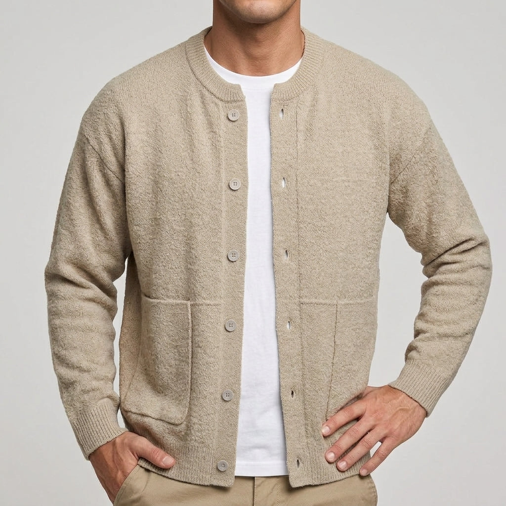 Men's Button-Front Knit Cardigan Sweater