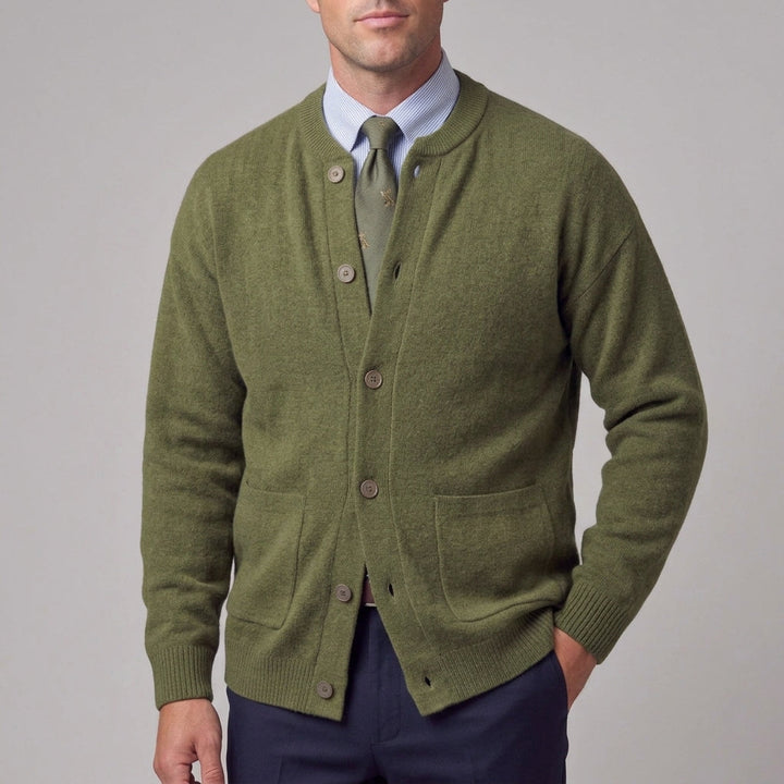 Men's Button-Front Knit Cardigan Sweater