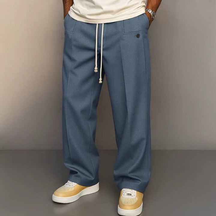 Men's Wide-Leg Drawstring Trousers