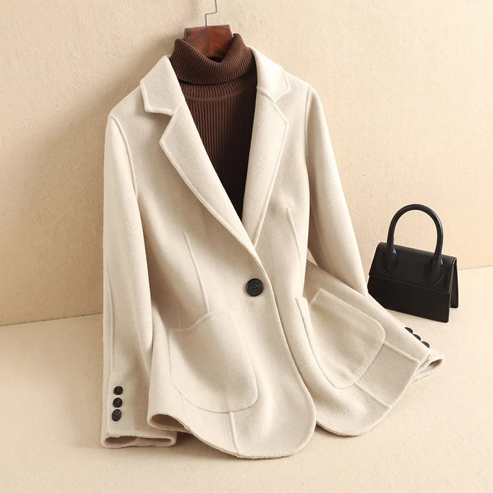 Women's Wool Blazer with Patch Pockets