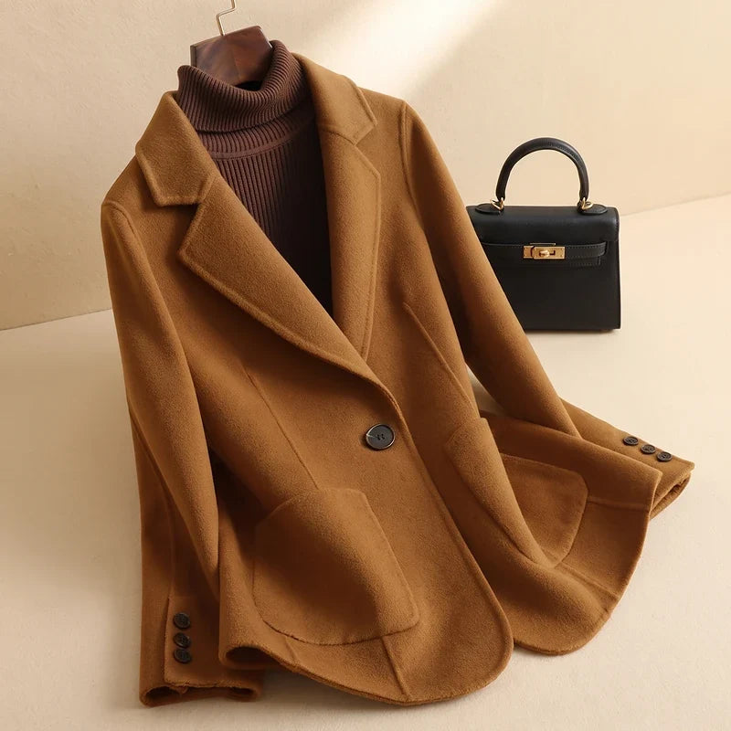 Women's Wool Blazer with Patch Pockets