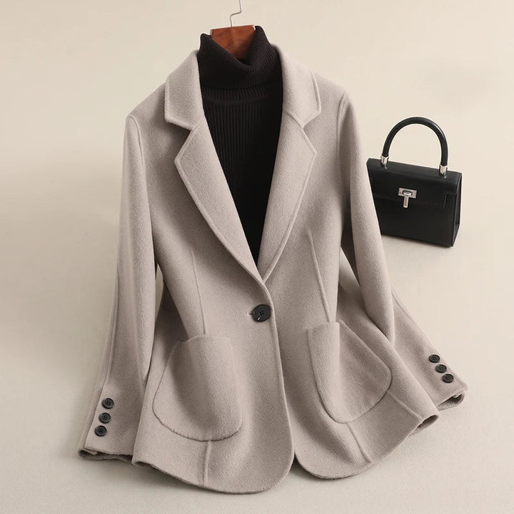 Women's Wool Blazer with Patch Pockets