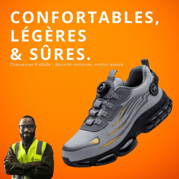 Men's Lightweight Non-Slip Safety Shoes with Reinforced Toe Comfort