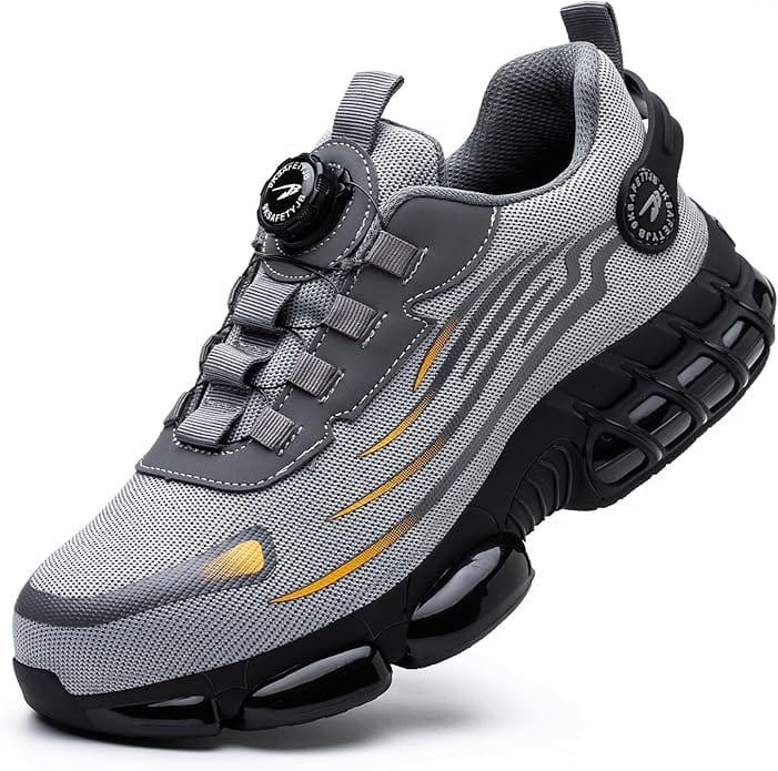 Men's Lightweight Non-Slip Safety Shoes with Reinforced Toe Comfort