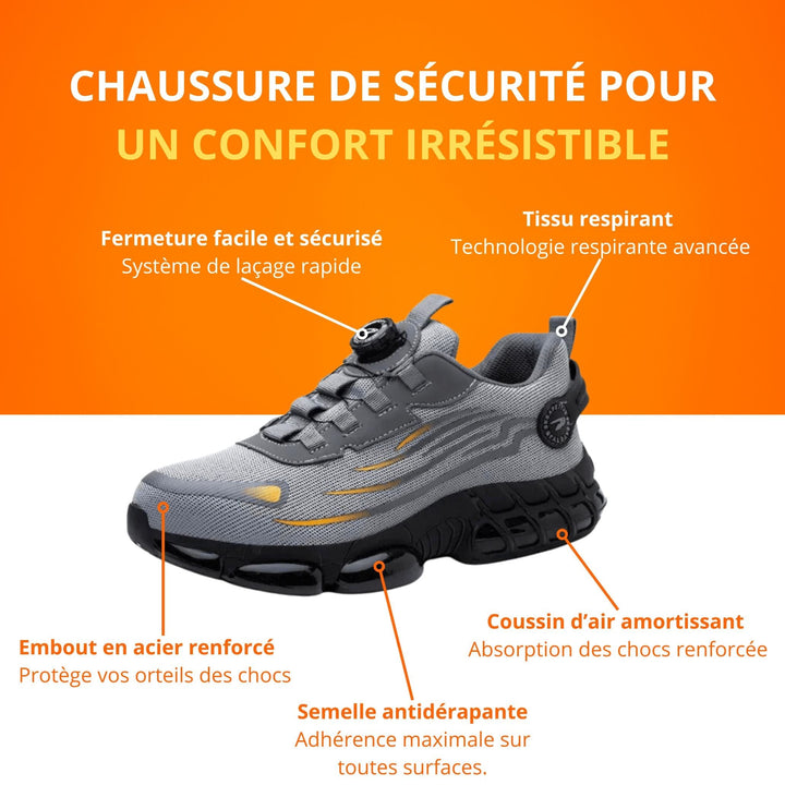 Men's Lightweight Non-Slip Safety Shoes with Reinforced Toe Comfort