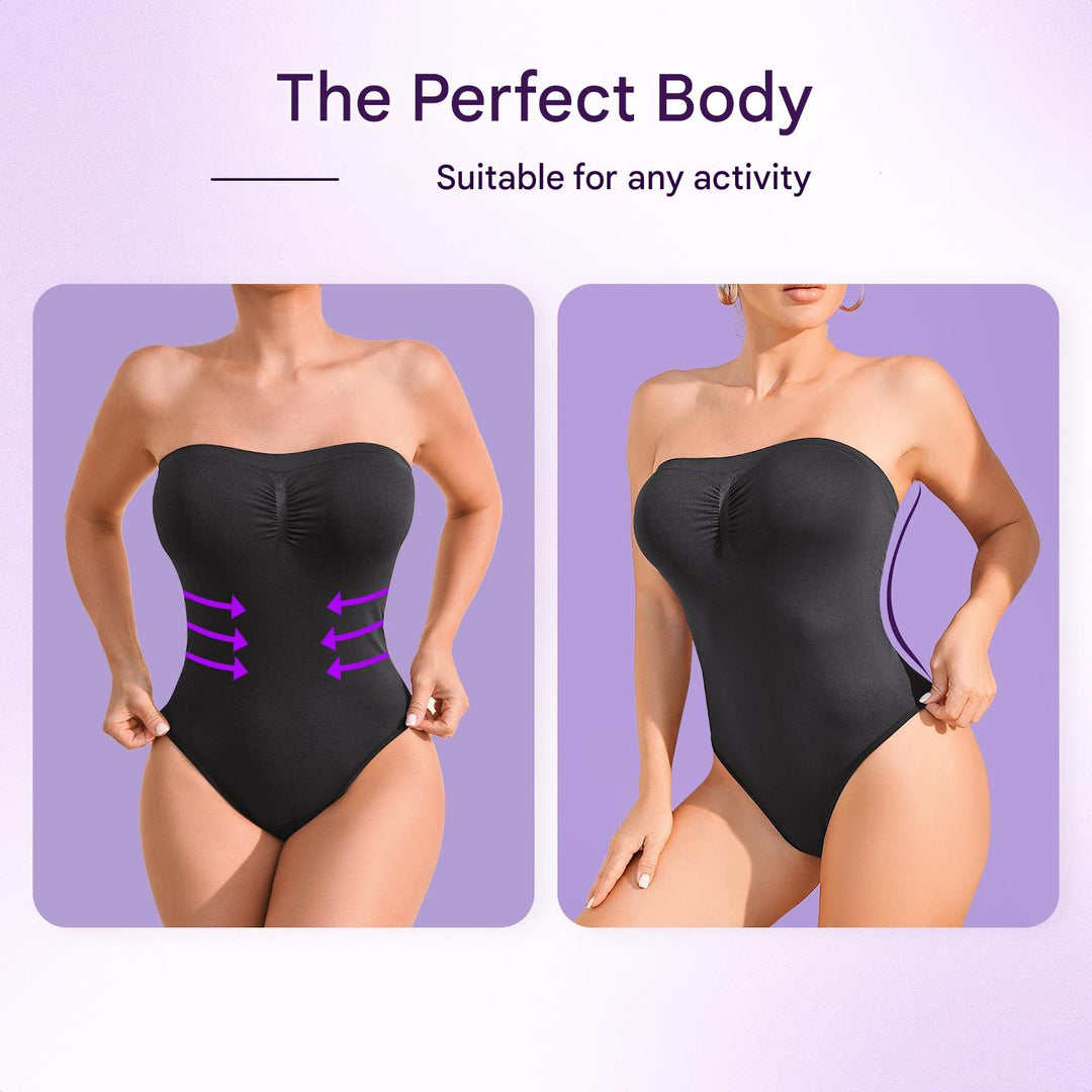 Élise | Women's Seamless Strapless Shaping Bodysuit with Brief
