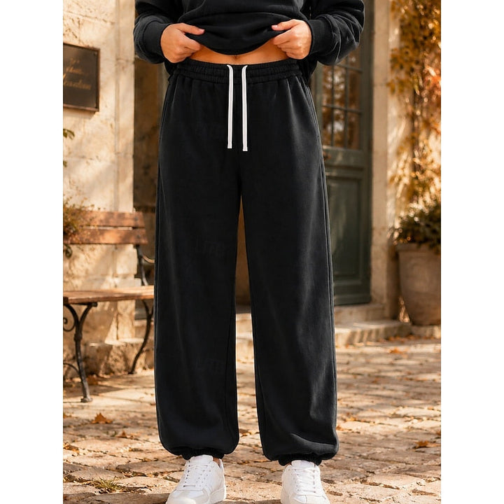 Women's Effortless Wide Leg Drawstring Waist Lounge Pants