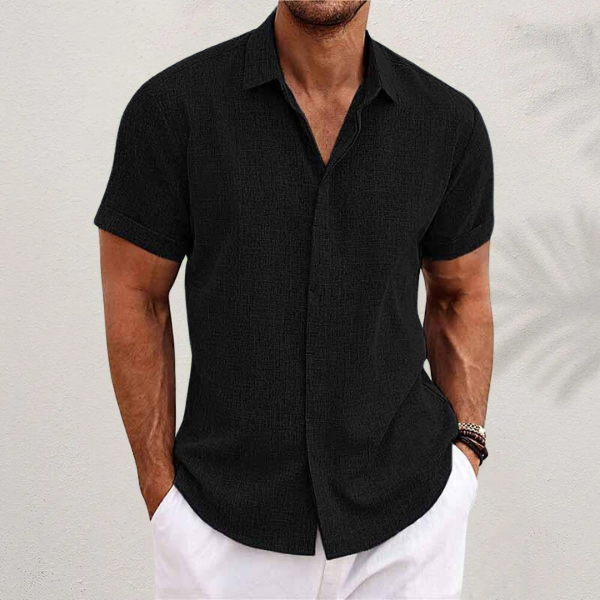 Oscar | Men's Short-Sleeved Cotton-Linen Shirt