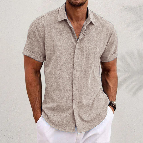 Oscar | Men's Short-Sleeved Cotton-Linen Shirt