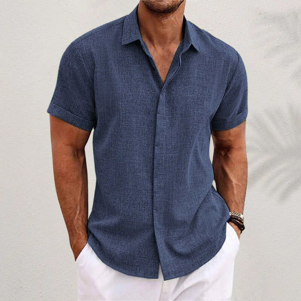 Oscar | Men's Short-Sleeved Cotton-Linen Shirt