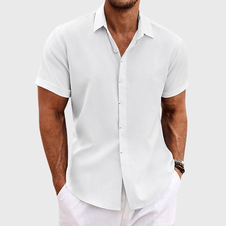 Oscar | Men's Short-Sleeved Cotton-Linen Shirt