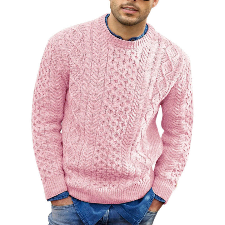 Men's Cable-Knit Crew Neck Sweater