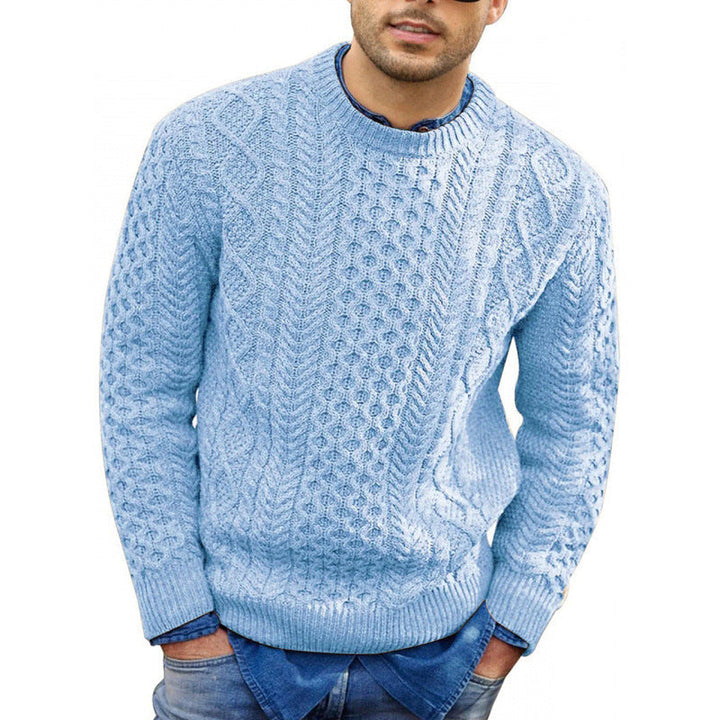 Men's Cable-Knit Crew Neck Sweater