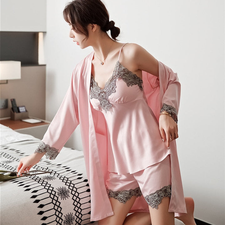 Women's Satin Pajama Sleepwear Set