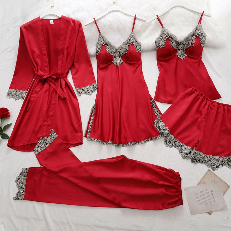 Women's Satin Pajama Sleepwear Set