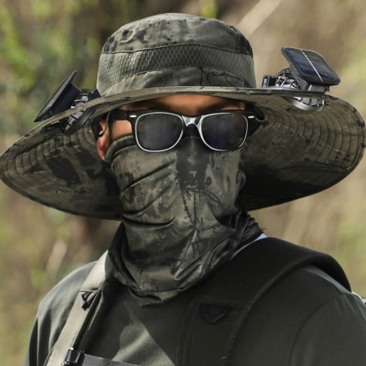 John | Men's Solar Energy Hat with Fan and UV Protection