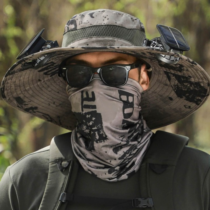 John | Men's Solar Energy Hat with Fan and UV Protection