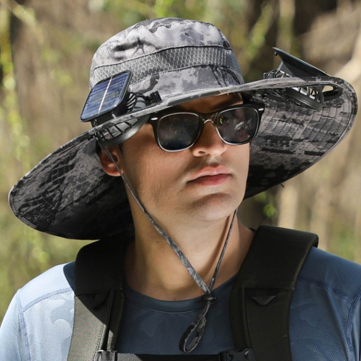 John | Men's Solar Energy Hat with Fan and UV Protection