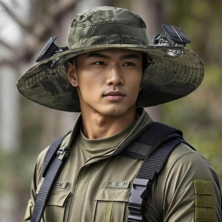 John | Men's Solar Energy Hat with Fan and UV Protection