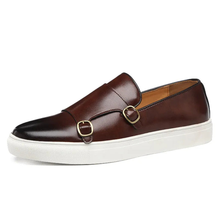Men's Double Buckle Casual Loafers
