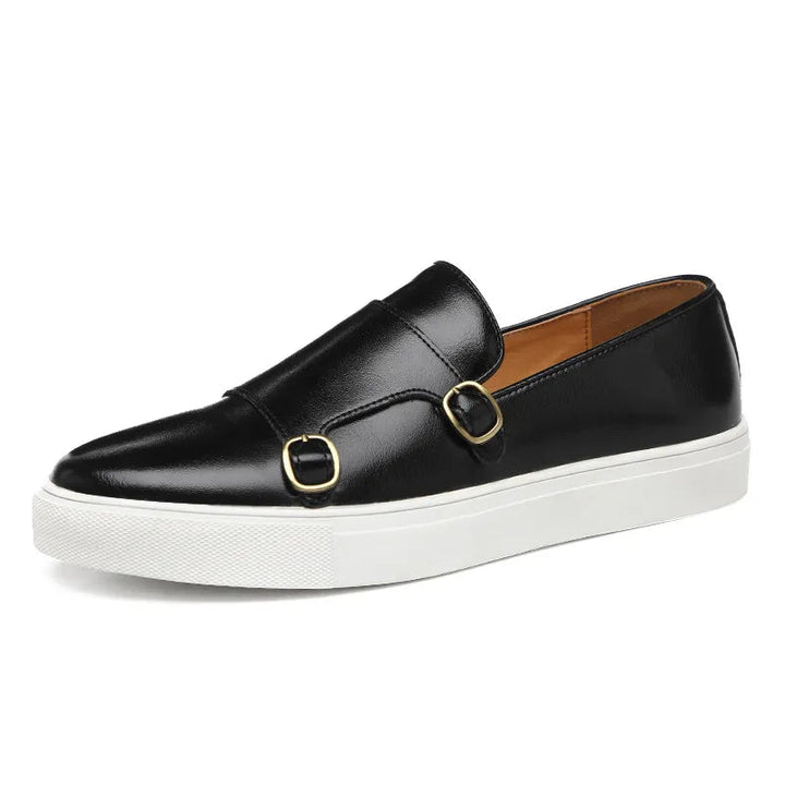 Men's Double Buckle Casual Loafers
