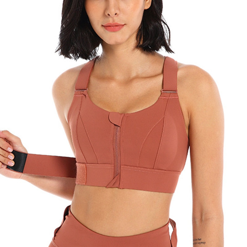 Livia | Women's Sports Bra with Zip & Back Support - Buy 1 Get 1 Free
