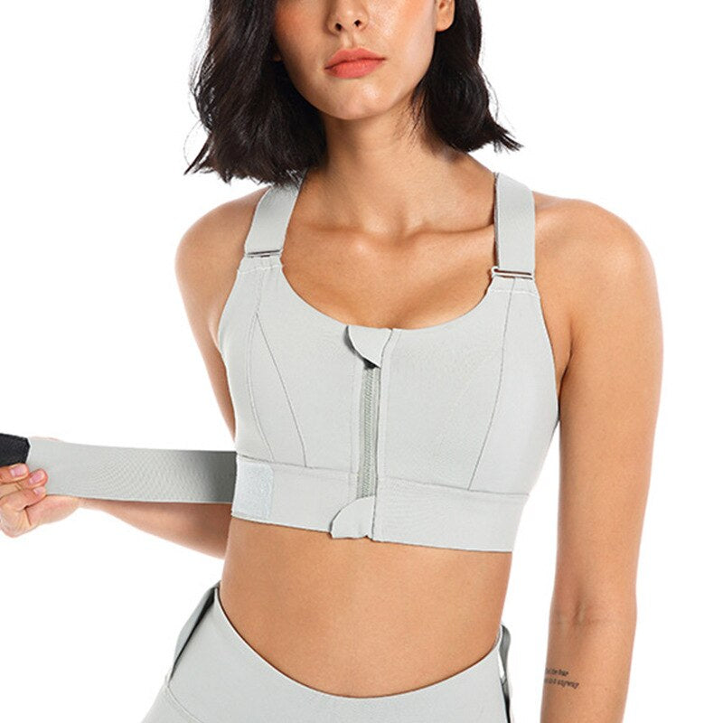 Livia | Women's Sports Bra with Zip & Back Support - Buy 1 Get 1 Free