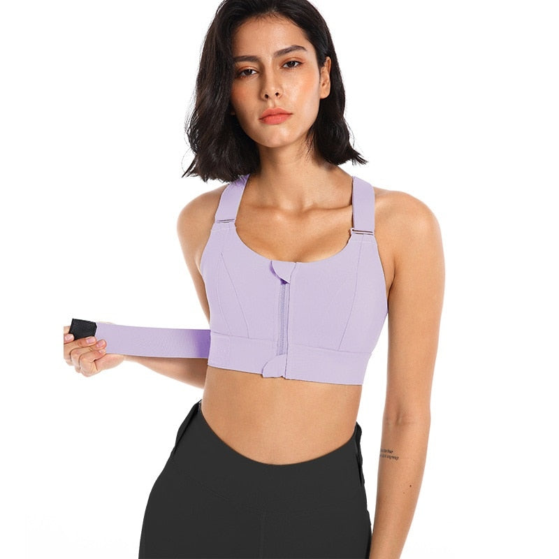 Livia | Women's Sports Bra with Zip & Back Support - Buy 1 Get 1 Free