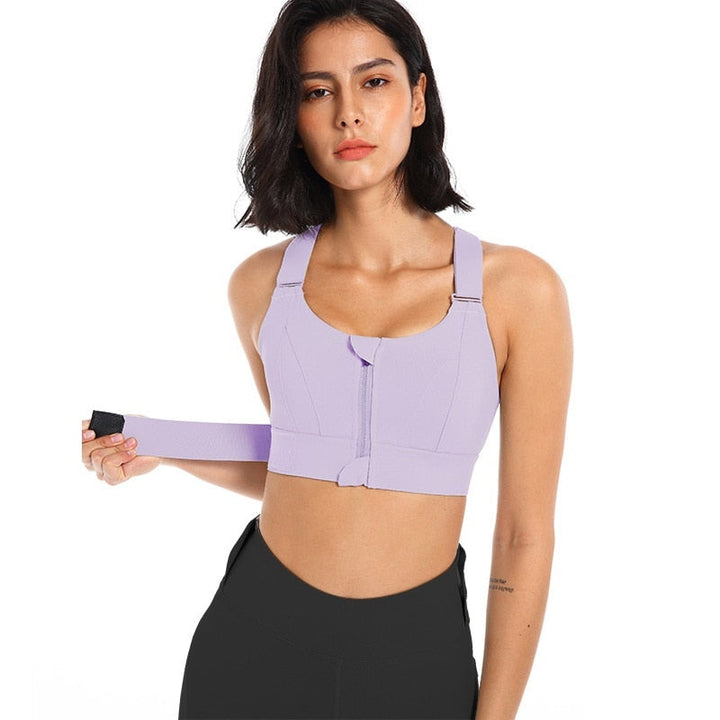 Livia | Women's Sports Bra with Zip & Back Support - Buy 1 Get 1 Free