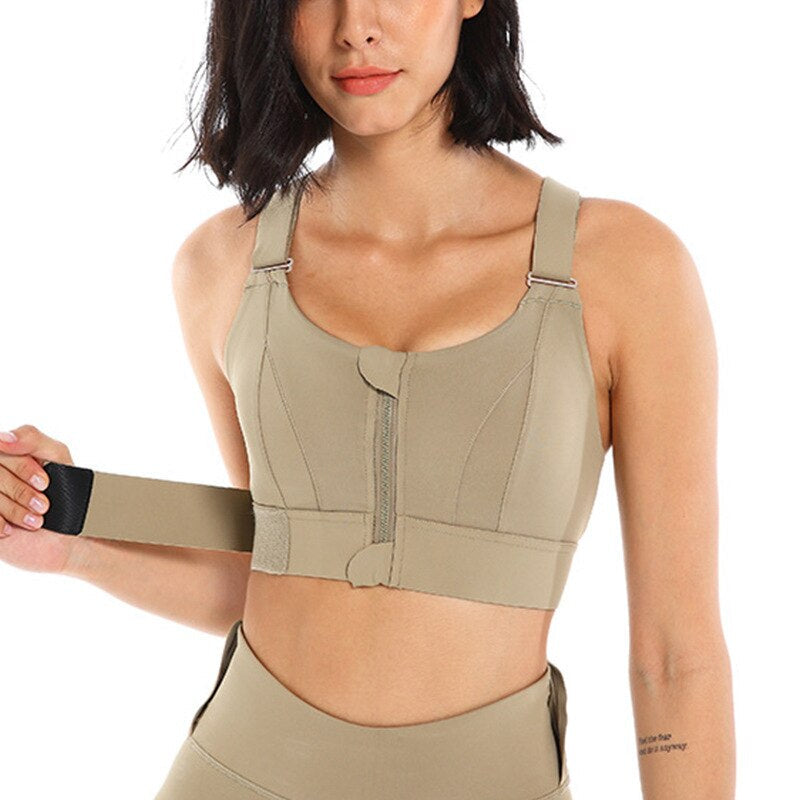 Livia | Women's Sports Bra with Zip & Back Support - Buy 1 Get 1 Free