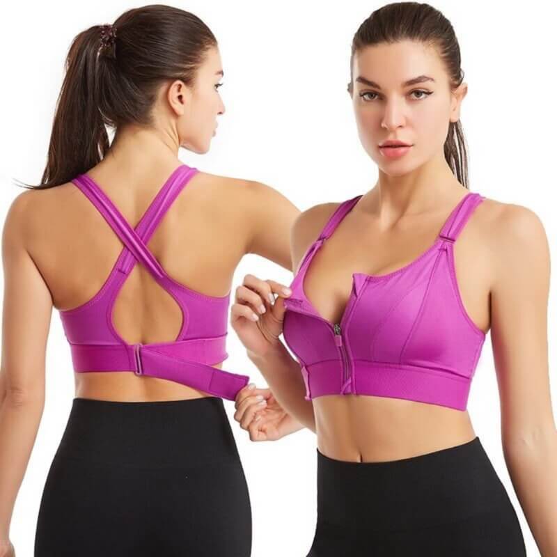 Mira | Women's Sports Bra with Zipper & Strong Support