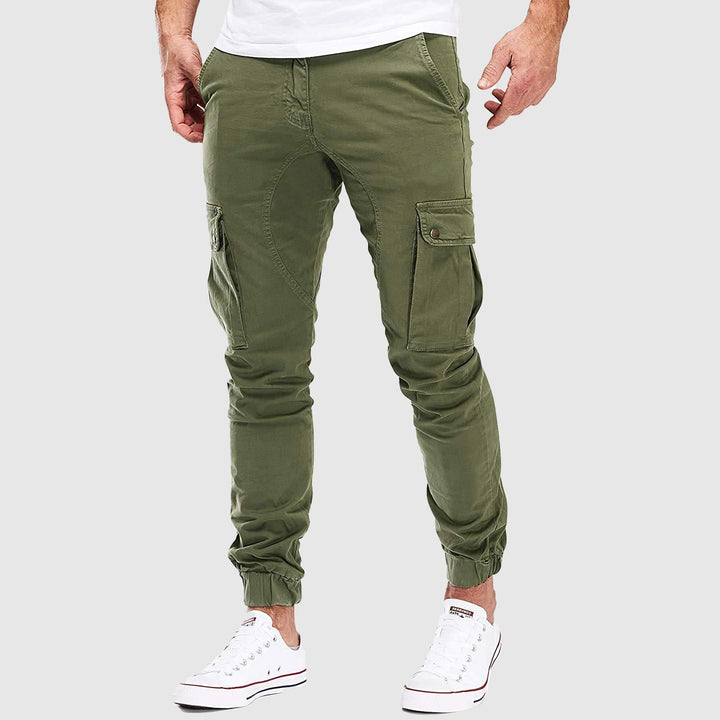 Men's Cargo Joggers with Multi-Pocket Design