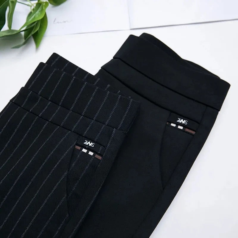 Sophia | Women's Elastic High Waist Straight Trousers