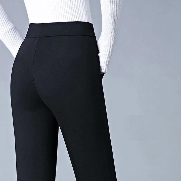 Sophia | Women's Elastic High Waist Straight Trousers