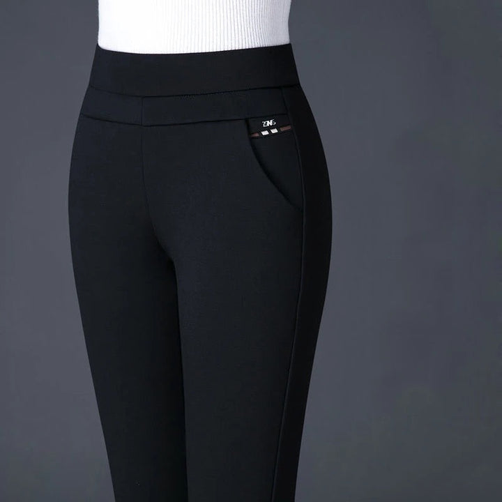 Sophia | Women's Elastic High Waist Straight Trousers
