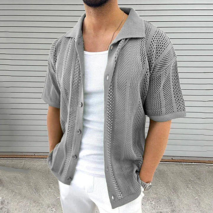 Enzo | Men's Classic Collar Strick Shirt