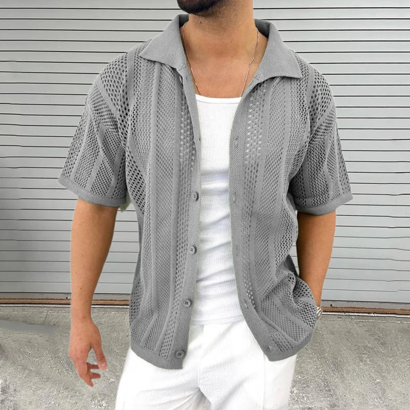 Enzo | Men's Classic Collar Strick Shirt