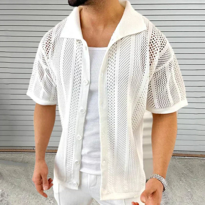 Enzo | Men's Classic Collar Strick Shirt