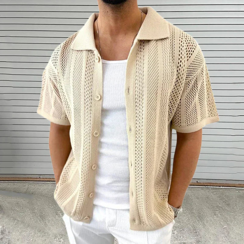 Enzo | Men's Classic Collar Strick Shirt